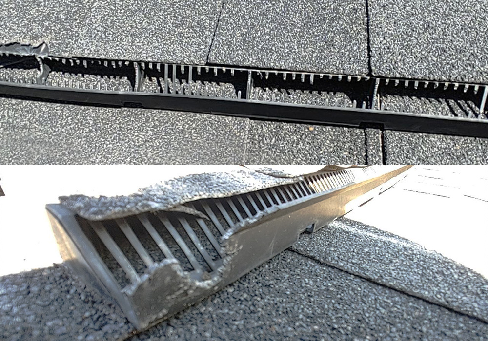 Damaged Ridge Vents